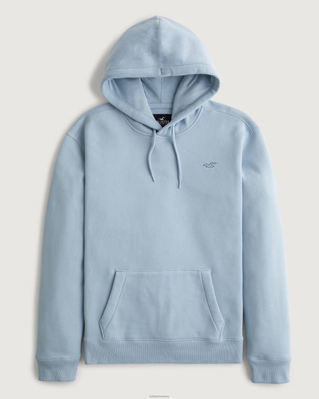 Tops Hollister Men Feel Good Icon Hoodie 48820969 Light Blue