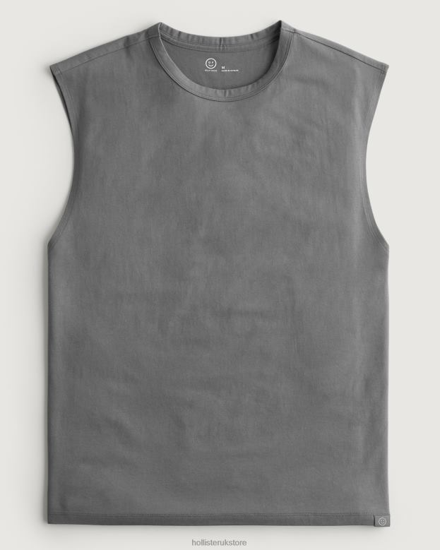 Tops Hollister Men Gilly Hicks Active Essentials Muscle Tank 48820976 Dark Grey