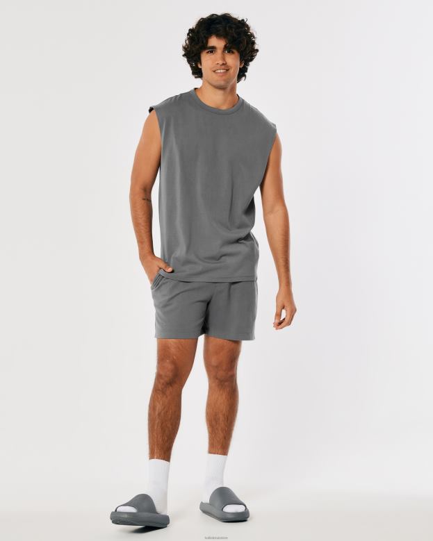 Tops Hollister Men Gilly Hicks Active Essentials Muscle Tank 48820976 Dark Grey