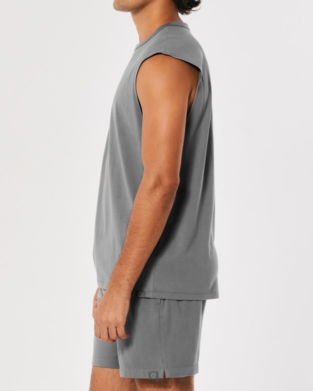 Tops Hollister Men Gilly Hicks Active Essentials Muscle Tank 48820976 Dark Grey