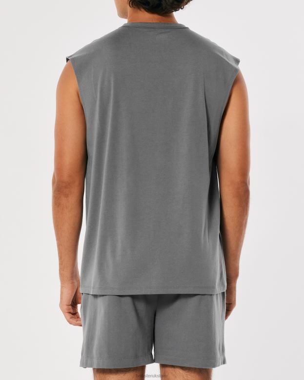 Tops Hollister Men Gilly Hicks Active Essentials Muscle Tank 48820976 Dark Grey
