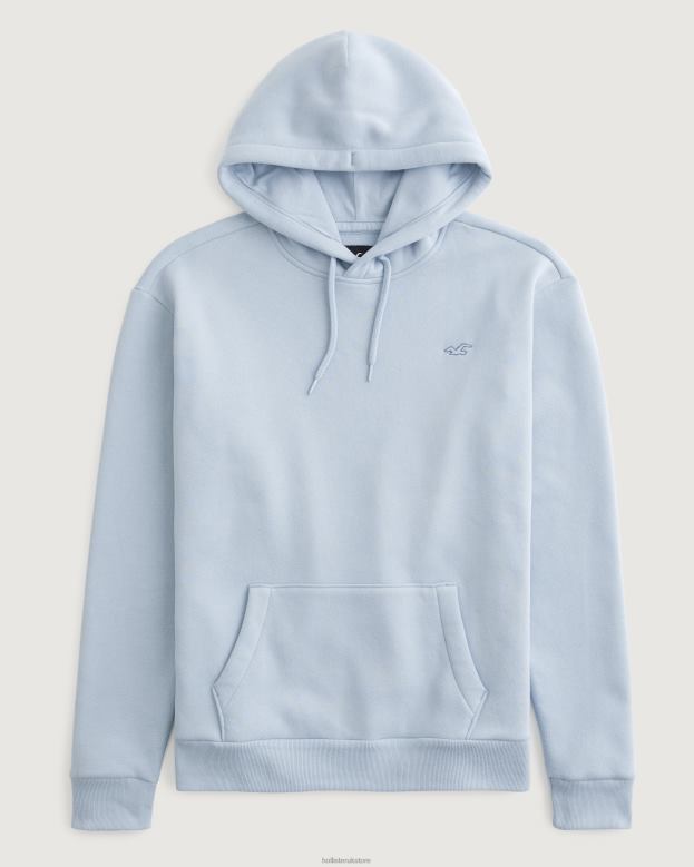 Tops Hollister Men Icon Hoodie 488201027 Light Blue With Icon