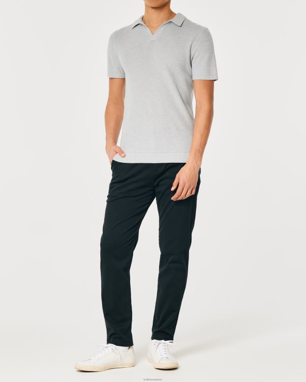Tops Hollister Men Johnny Collar Sweater Polo 48820792 Grey