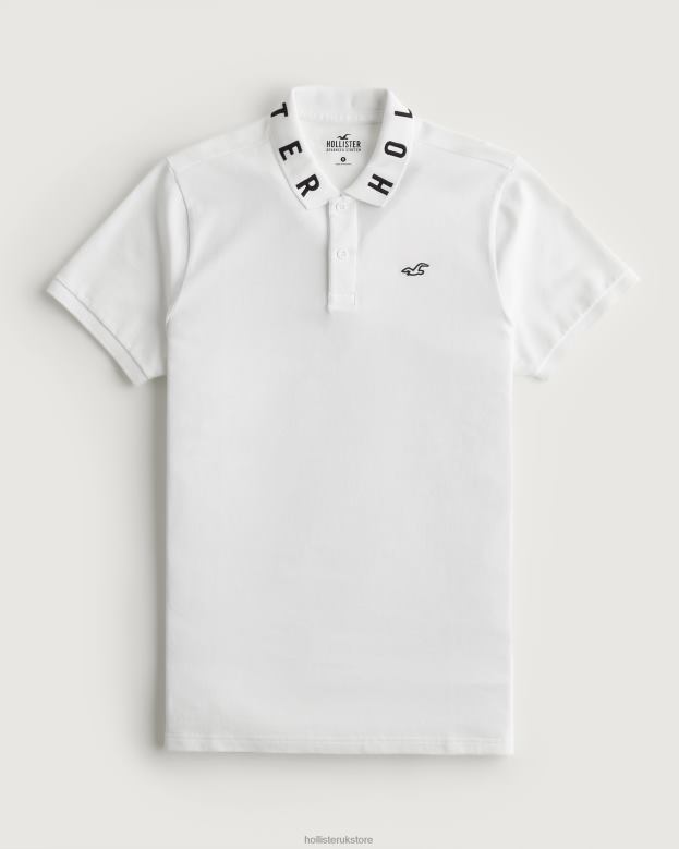Tops Hollister Men Logo Collar Polo 48820833 White