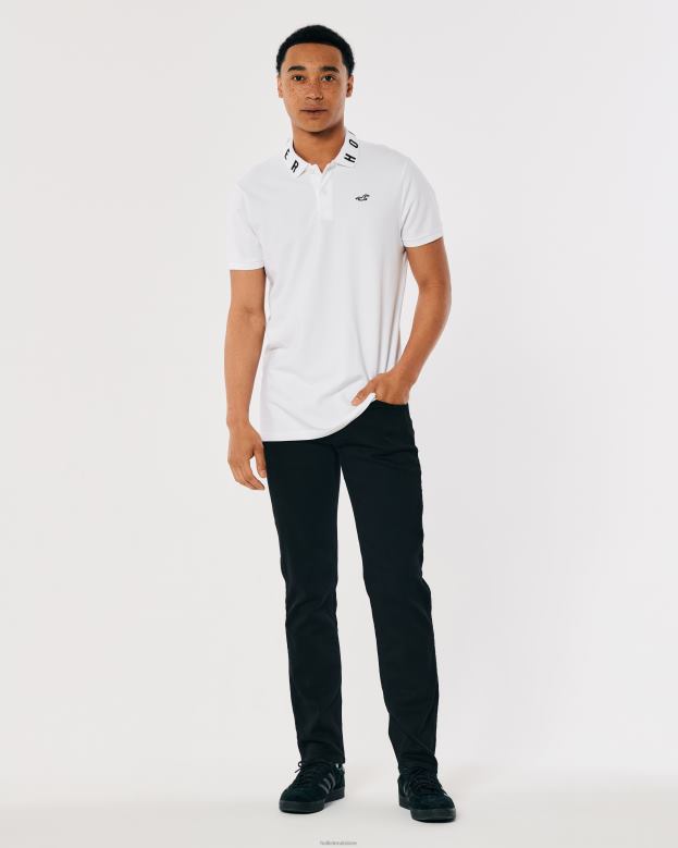 Tops Hollister Men Logo Collar Polo 48820833 White