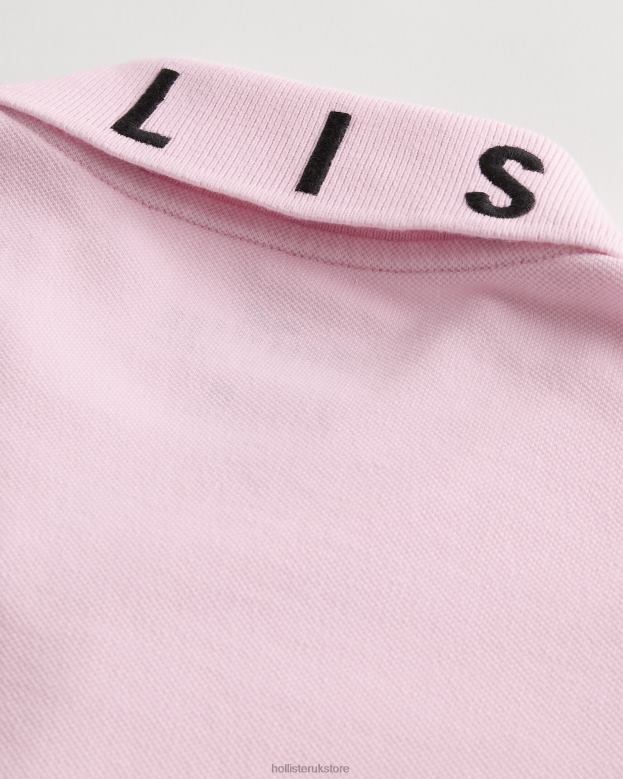 Tops Hollister Men Logo Collar Polo 48820859 Pink