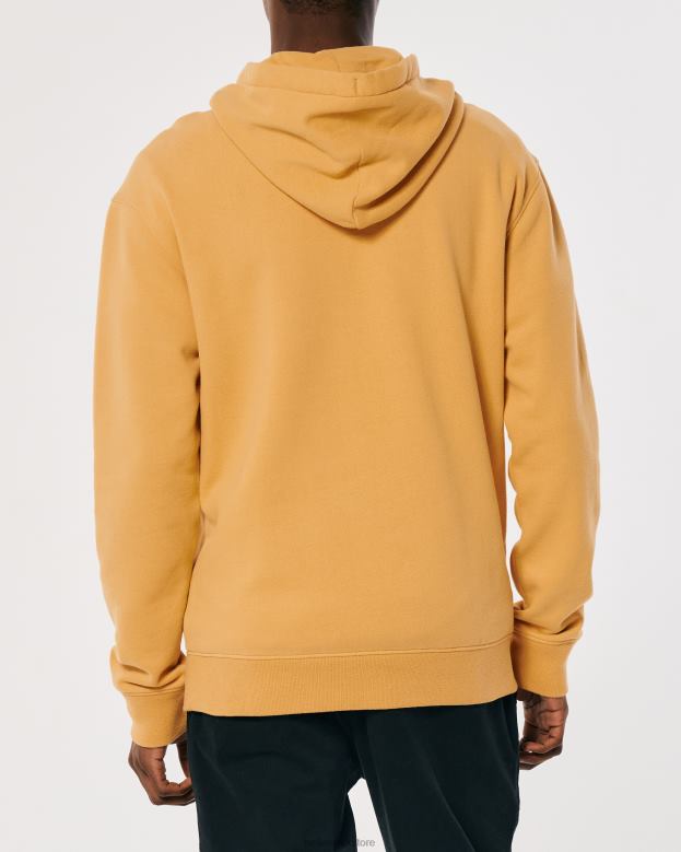 Tops Hollister Men Logo Graphic Hoodie 488201017 Yellow