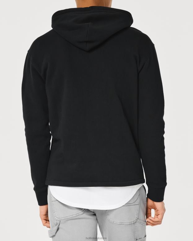 Tops Hollister Men Logo Graphic Hoodie 488201064 Black