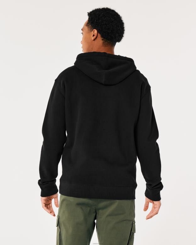 Tops Hollister Men Logo Graphic Hoodie 48820965 Black