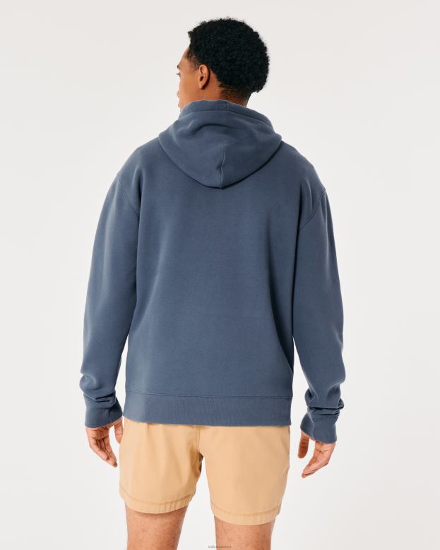 Tops Hollister Men Logo Graphic Hoodie 48820984 Navy