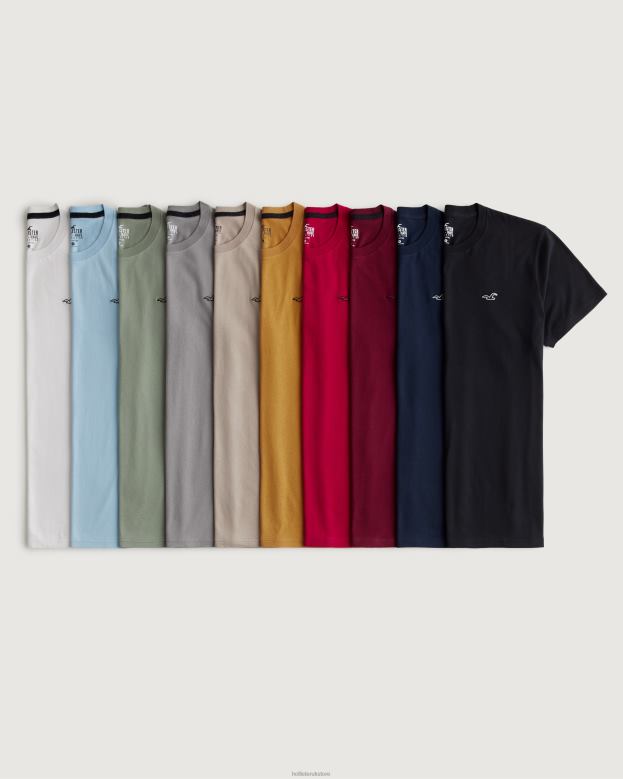 Tops Hollister Men Logo Icon Crew T-Shirt 10-Pack 48820867 Multi 10 Logo Icon