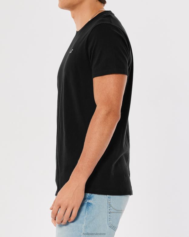 Tops Hollister Men Logo Icon Crew T-Shirt 48820793 Black