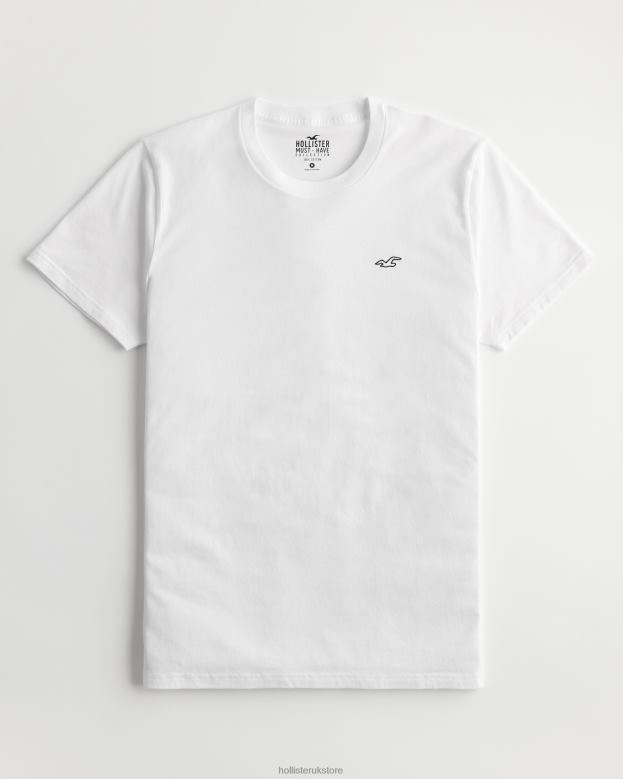 Tops Hollister Men Logo Icon Crew T-Shirt 48820797 White