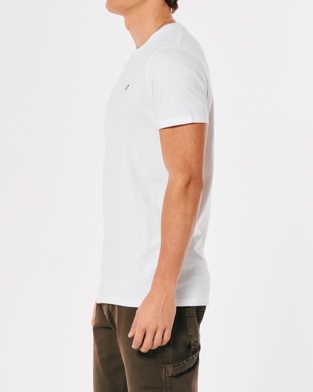 Tops Hollister Men Logo Icon Crew T-Shirt 48820797 White