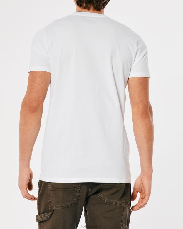 Tops Hollister Men Logo Icon Crew T-Shirt 48820797 White
