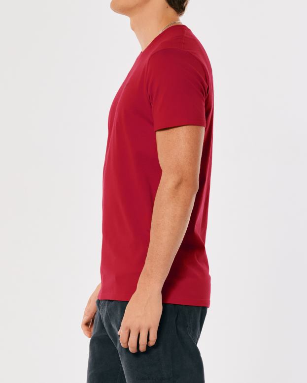 Tops Hollister Men Logo Icon Crew T-Shirt 48820803 Red
