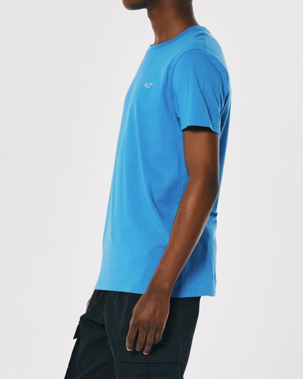 Tops Hollister Men Logo Icon Crew T-Shirt 48820806 Blue
