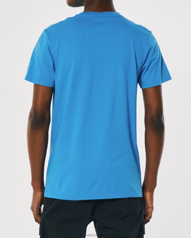 Tops Hollister Men Logo Icon Crew T-Shirt 48820806 Blue