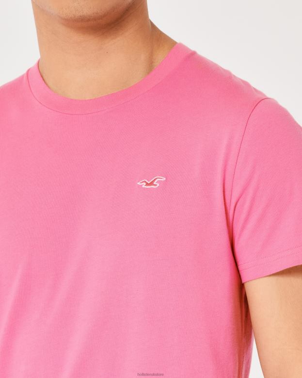 Tops Hollister Men Logo Icon Crew T-Shirt 48820970 Pink Dd