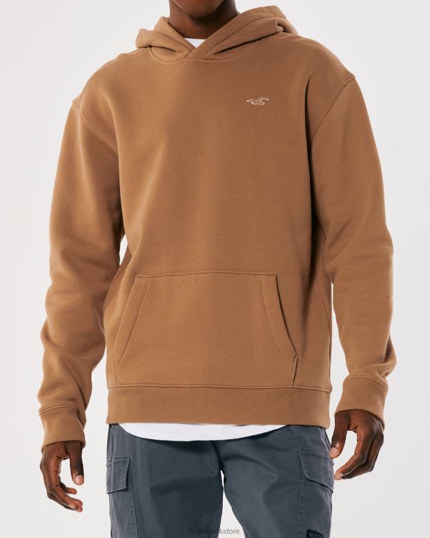 Tops Hollister Men Logo Icon Hoodie 48820890 Brown