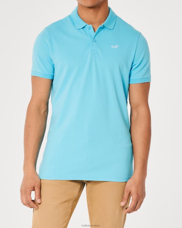 Tops Hollister Men Logo Icon Polo 488201029 Turquoise