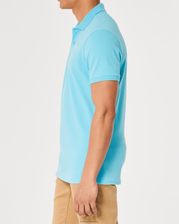 Tops Hollister Men Logo Icon Polo 488201029 Turquoise