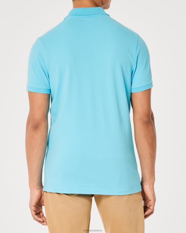 Tops Hollister Men Logo Icon Polo 488201029 Turquoise