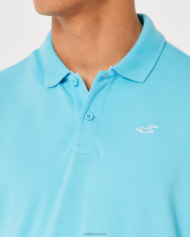 Tops Hollister Men Logo Icon Polo 488201029 Turquoise