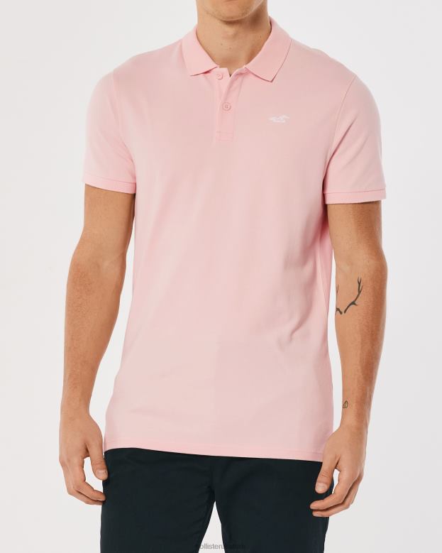 Tops Hollister Men Logo Icon Polo 488201057 Light Pink