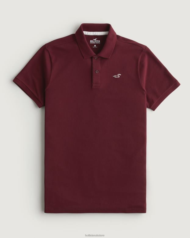 Tops Hollister Men Logo Icon Polo 488201075 Burgundy