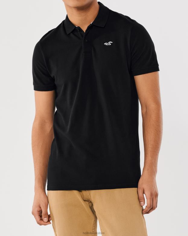 Tops Hollister Men Logo Icon Polo 48820796 Black