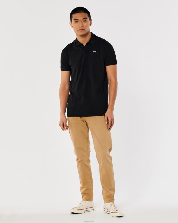 Tops Hollister Men Logo Icon Polo 48820796 Black