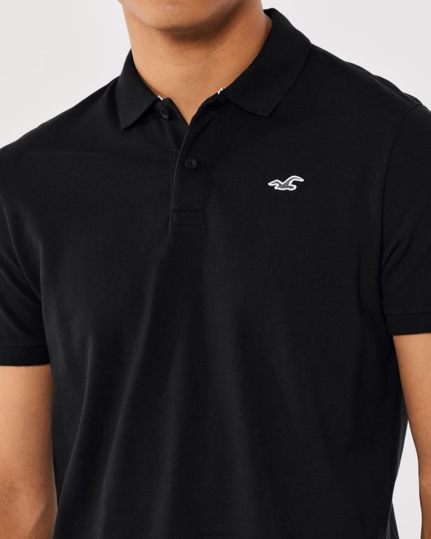 Tops Hollister Men Logo Icon Polo 48820796 Black