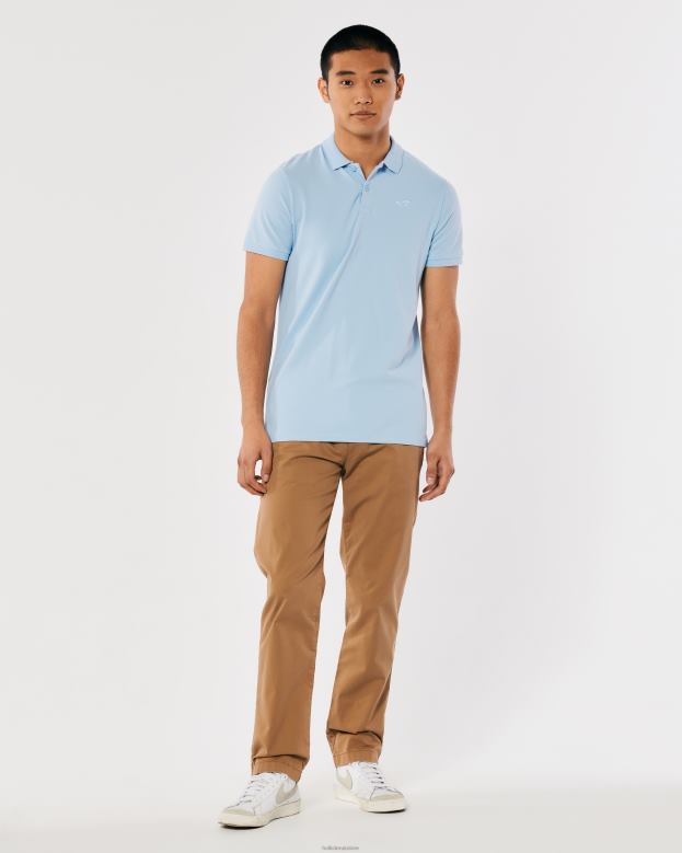 Tops Hollister Men Logo Icon Polo 48820801 Light Blue
