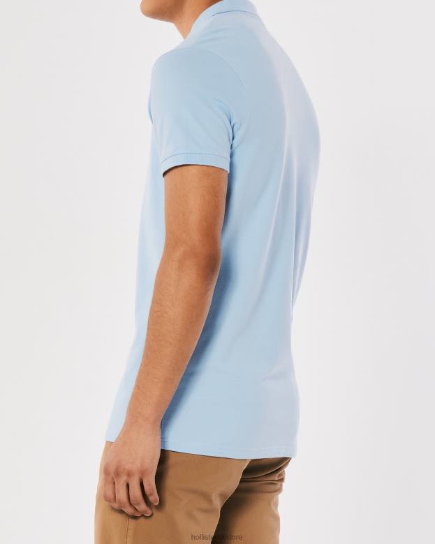 Tops Hollister Men Logo Icon Polo 48820801 Light Blue