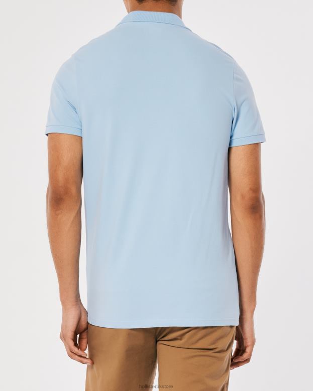 Tops Hollister Men Logo Icon Polo 48820801 Light Blue