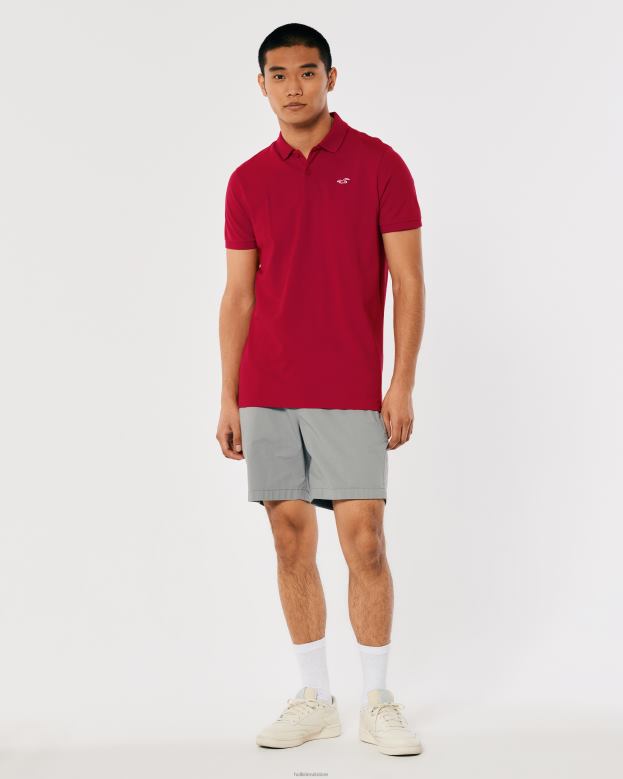 Tops Hollister Men Logo Icon Polo 48820802 Red