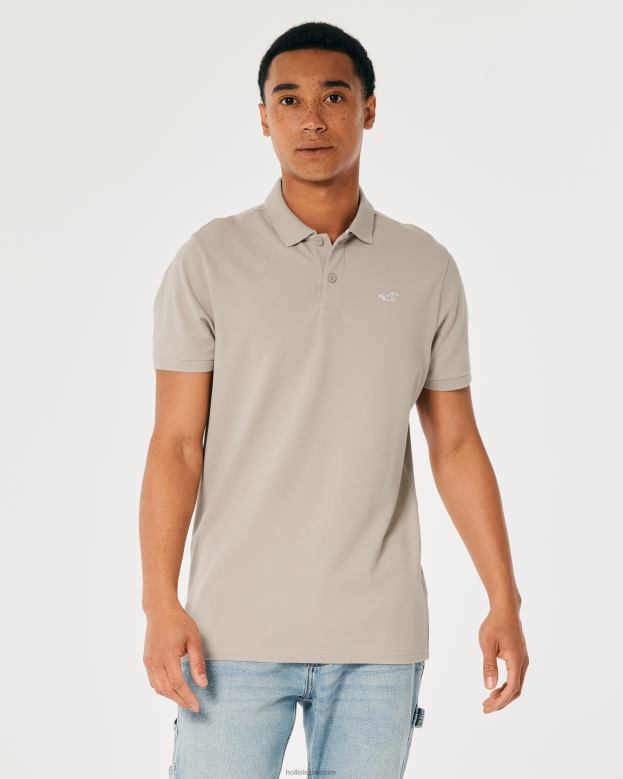 Tops Hollister Men Logo Icon Polo 48820840 Light Brown