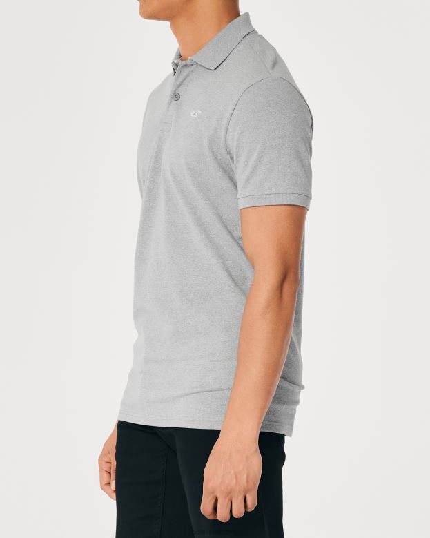 Tops Hollister Men Logo Icon Polo 48820853 Grey