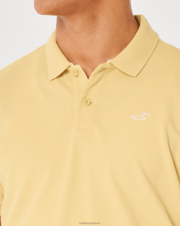 Tops Hollister Men Logo Icon Polo 48820945 Yellow