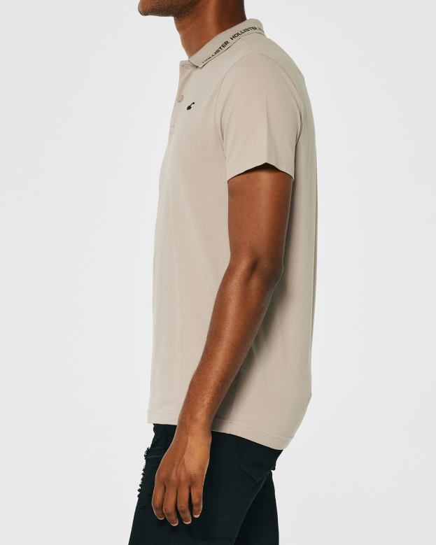 Tops Hollister Men Logo-Tipped Polo 488201072 Tan