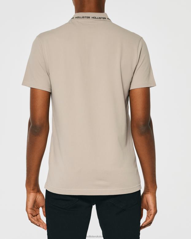Tops Hollister Men Logo-Tipped Polo 488201072 Tan