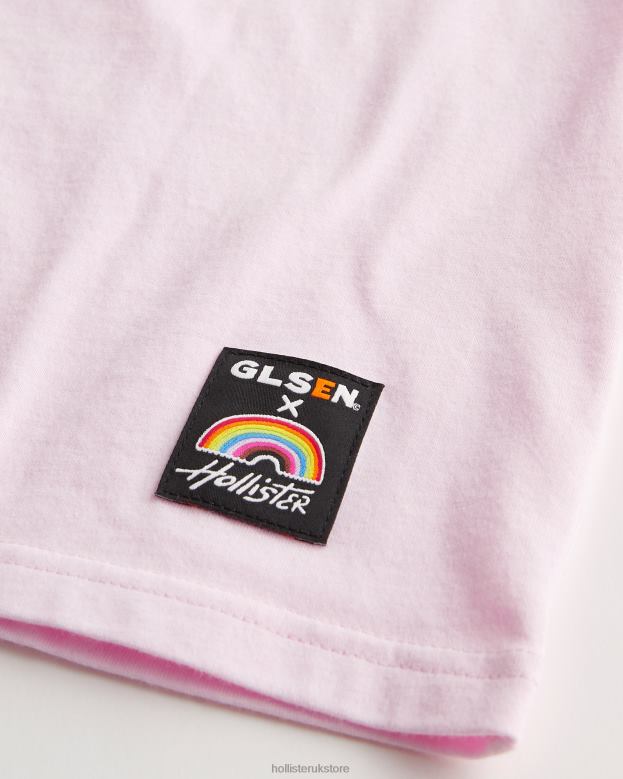 Tops Hollister Men Pride Relaxed Logo Graphic Tee 48820888 Pink