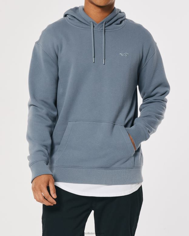 Tops Hollister Men Pullover Hoodie 488201066 Slate