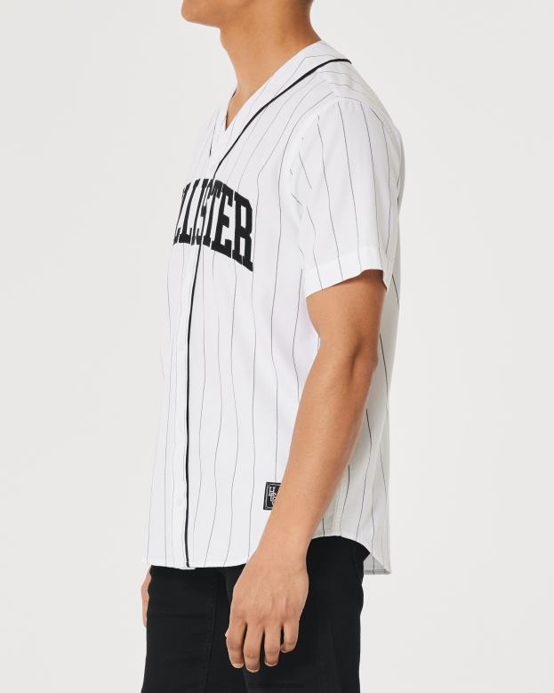 Tops Hollister Men Relaxed Baseball Shirt 48820954 White