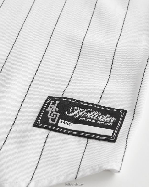 Tops Hollister Men Relaxed Baseball Shirt 48820954 White