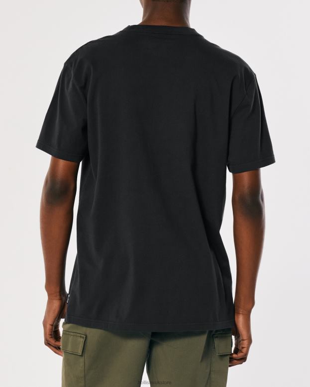 Tops Hollister Men Relaxed Chicago Bulls NBA Graphic Tee 488201033 Faded Black Chicago