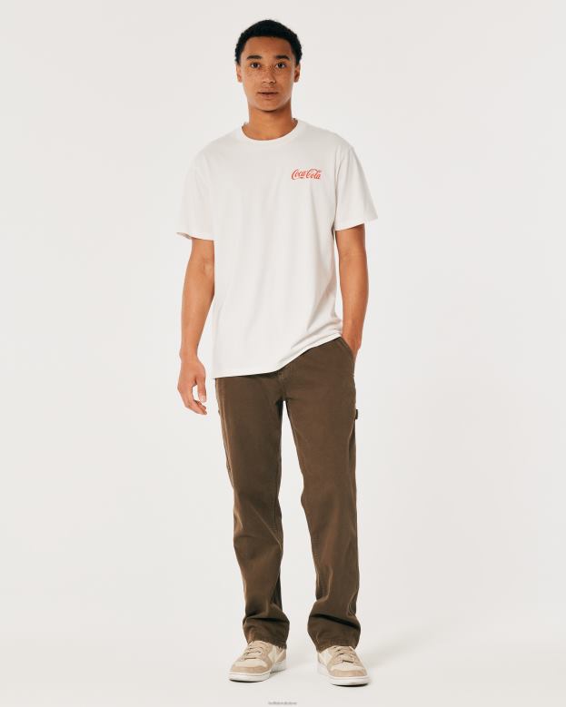 Tops Hollister Men Relaxed Coca-Cola Graphic Tee 48820897 Off White-Coca-Cola