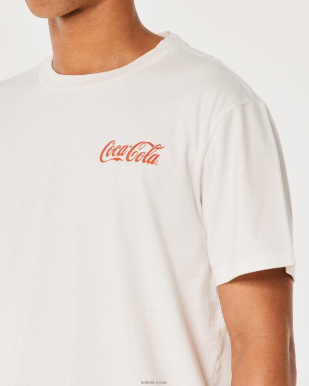 Tops Hollister Men Relaxed Coca-Cola Graphic Tee 48820897 Off White-Coca-Cola