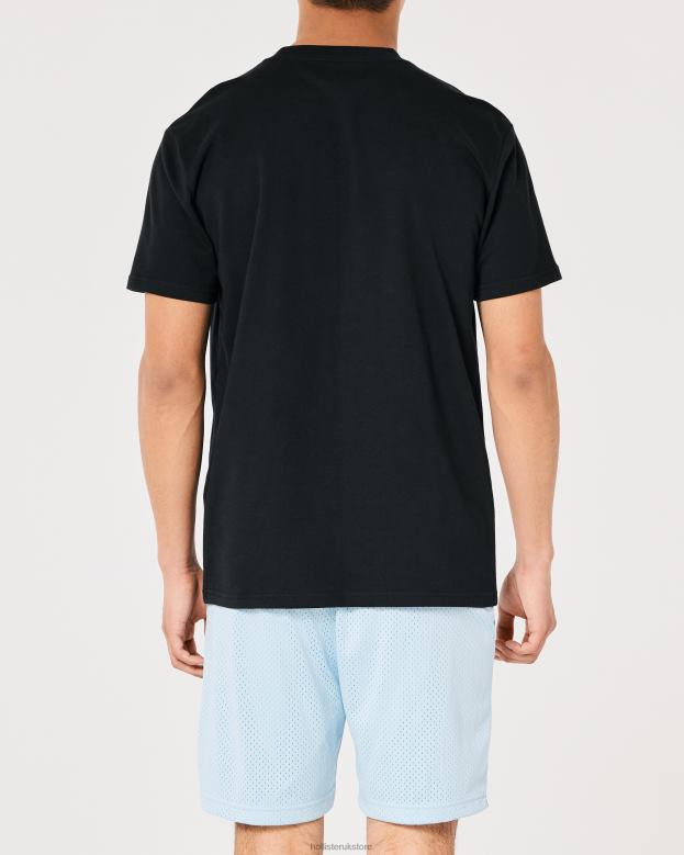 Tops Hollister Men Relaxed Cooling Tee 48820860 Black